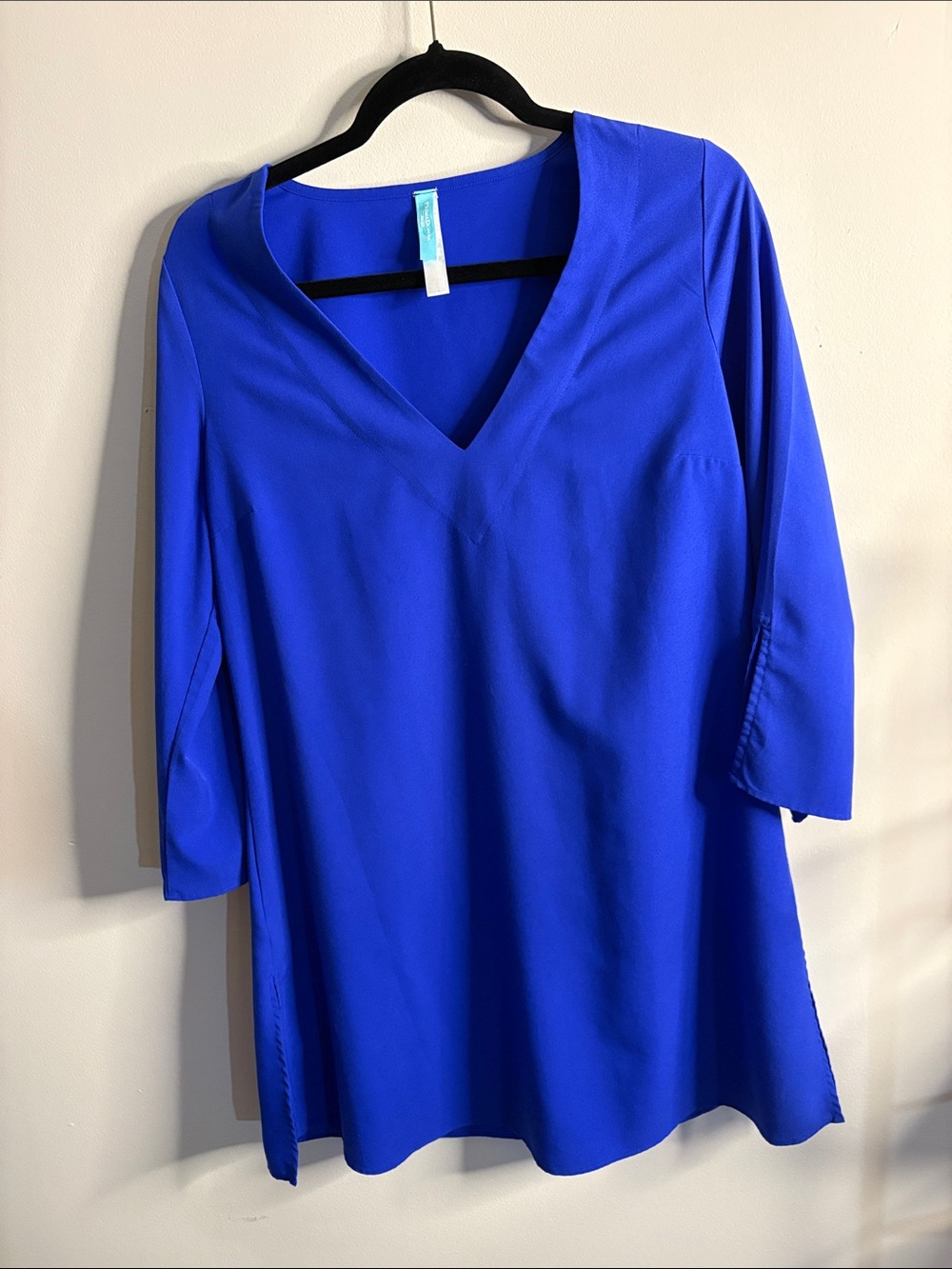 Prima Donna V-Neck Tunic in Cobalt Blue